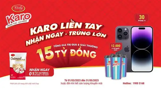 Richy trao giải thưởng đặc biệt điện thoại Iphone 14 cho khách hàng may mắn đầu tiên tại TP. Hồ Chí Minh