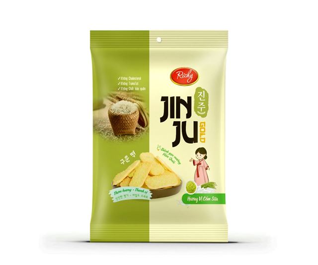 Richy Jinju Gold Pandan Rice Crackers