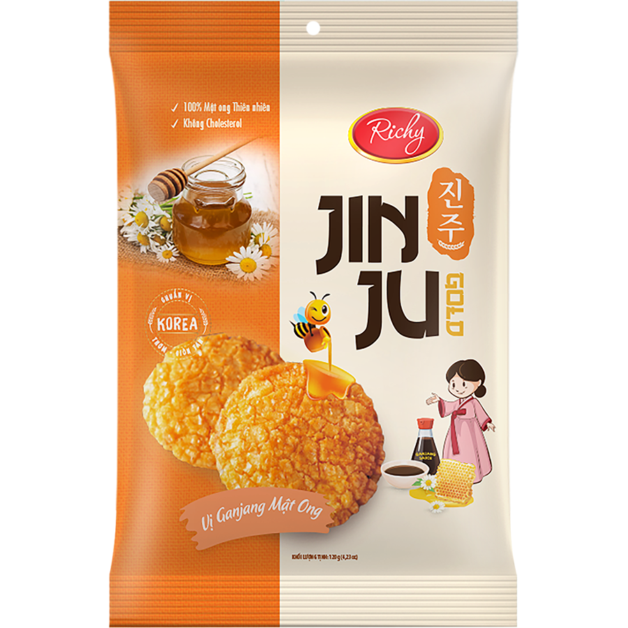 Bánh gạo Jinju Gold hương vị Ganjang mật ong