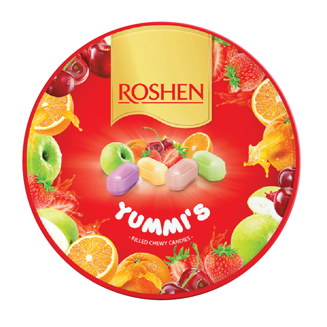 Yummis Fruit Candies 400g (Round Tin Box)