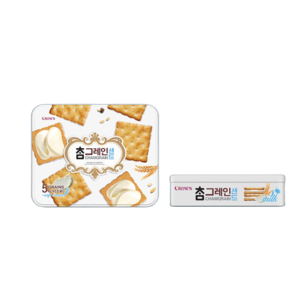 Crown ChamGrain Biscuits 336g (Tin Box)