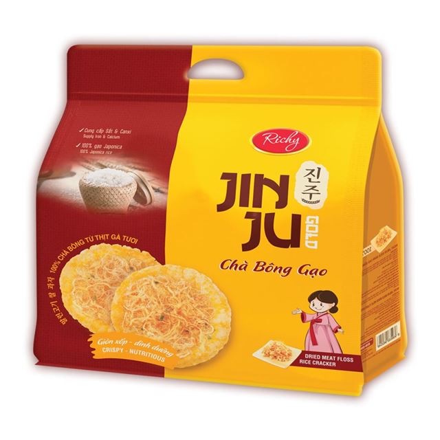 Richy Jinju Gold Dried Meat Floss Rice Cracker