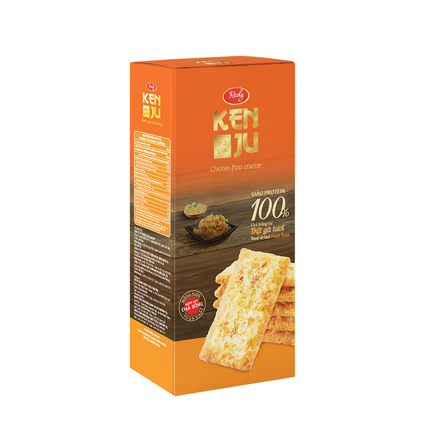 Kenju Dried Meat floss cracker small box 160 gram