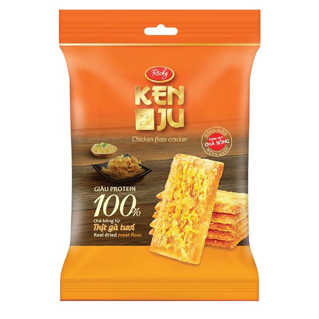 Kenju dried meat floss cracker pack 155gram