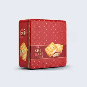 Kenju Nougat Cream Cracker  tin box 310gram