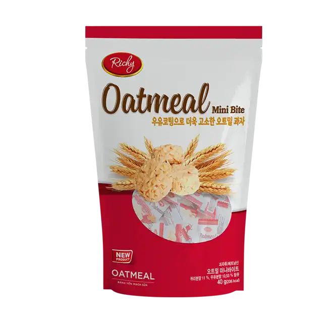 Bánh yến mạch Oatmeal sữa-Túi 40gram