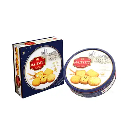 Bánh hộp thiếc Majestic 382gram - xanh