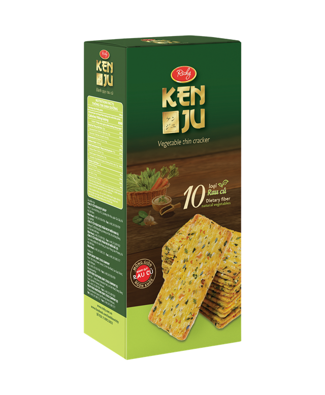 Kenju Vegetable thin Cracker box 168 gram