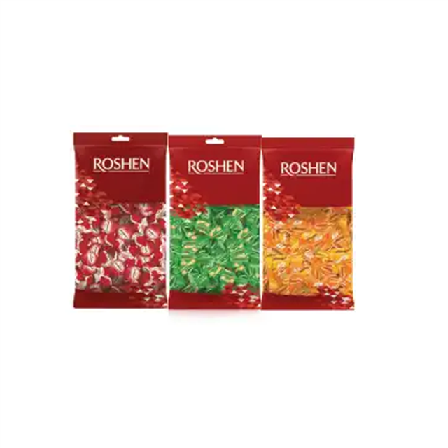 Roshen Nougat Candy (Bag) in 3 colors – red, blue, yellow