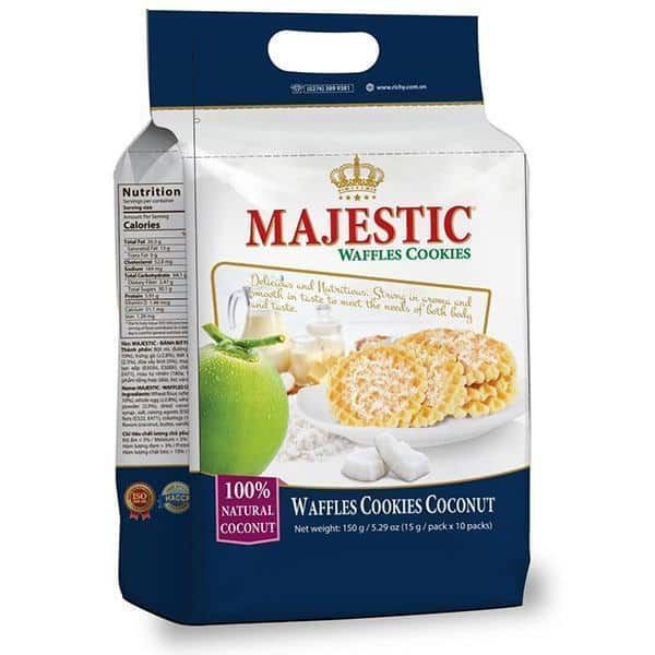 Majestic Coconut Waffle Cookies